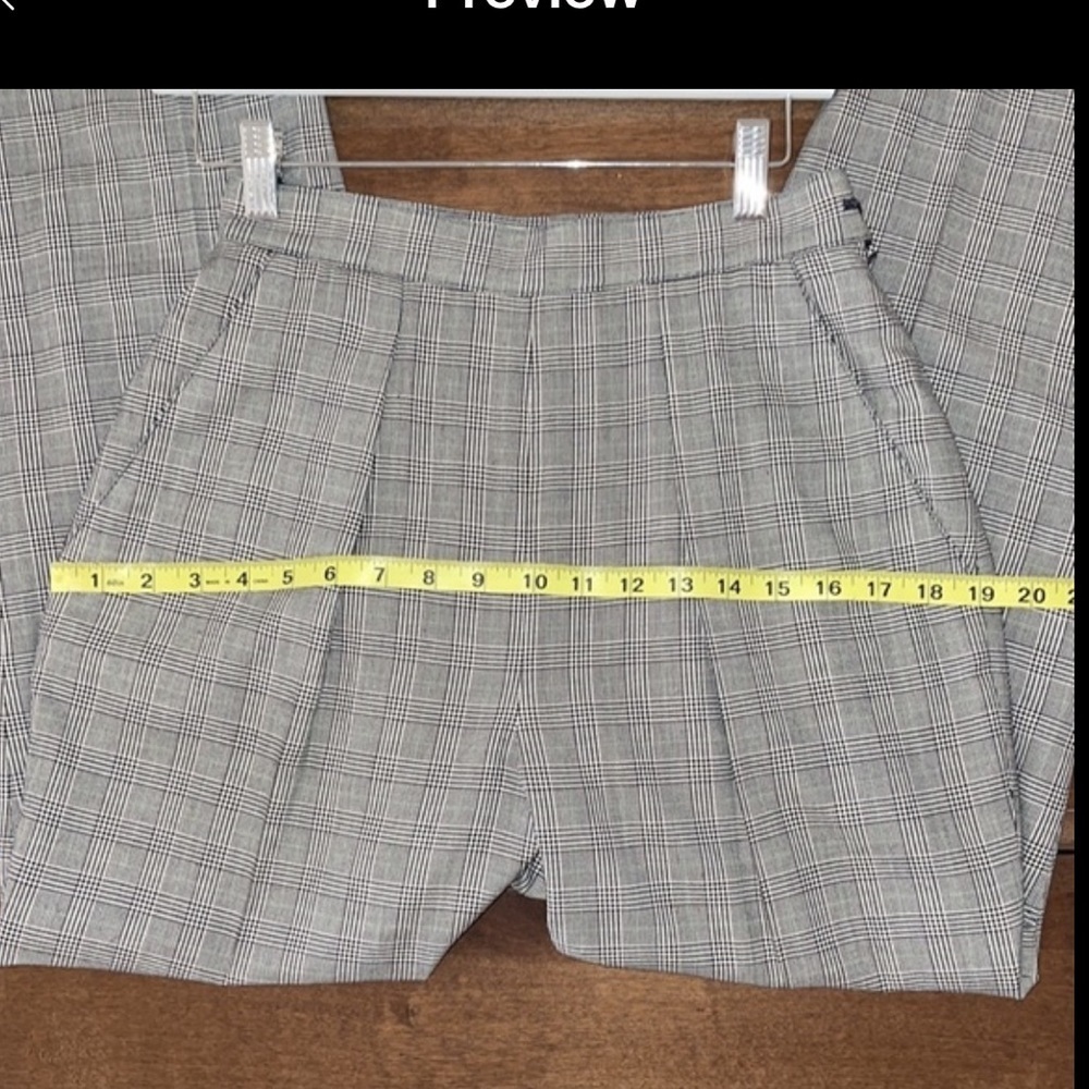 Lauren Ralph Lauren Glen Check High Waisted Cuffed Pants Sz. 8 Petite - Picture 12 of 14